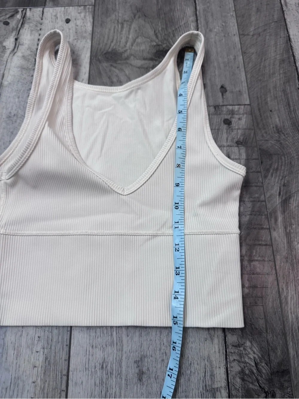 Lululemon Power Pivot Rib Tank Top Bone Ivory  Women's Size 4-6 W1CQMS